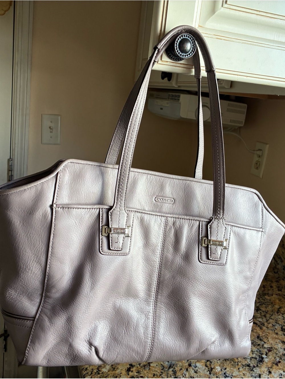 Coach Lavender Leather Tote